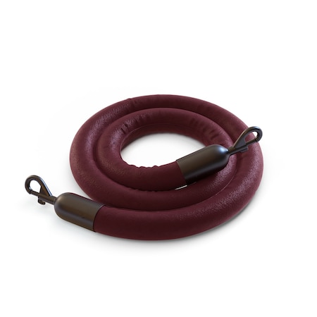 Montour Line Naugahyde Rope Maroon With Black Snap Ends 6ft.Cotton Core PNR150-60-MN-SE-BK